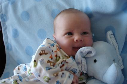 Ted and his new BFF, Blue Elephant